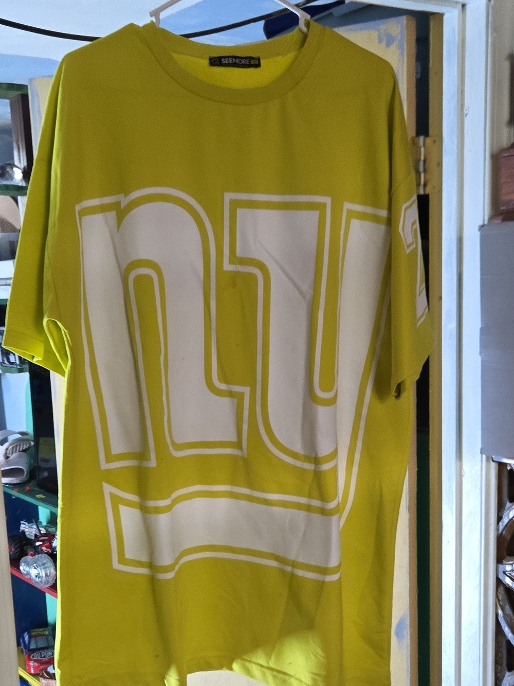 SHEIN Graphic Short Sleeve Tee in Yellow & White